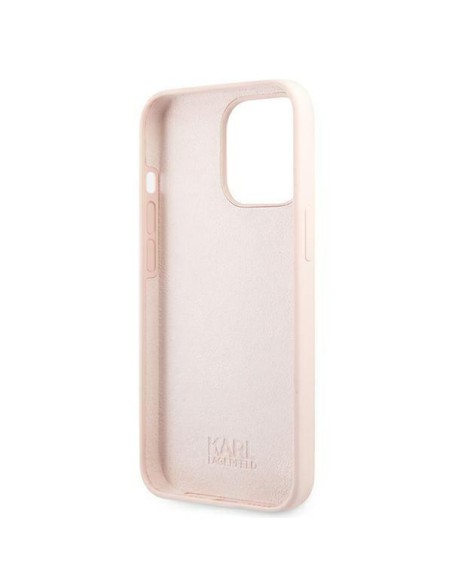 Karl Lagerfeld Silicone Ikonik Karl&Choupette MagSafe dėklas, skirtas iPhone 13 Pro / iPhone 13 - šviesiai rožinis Karl Lagerfeld Silicone Ikonik Karl&Choupette MagSafe dėklas, skirtas iPhone 13 Pro / iPhone 13 - šviesiai rožinis
