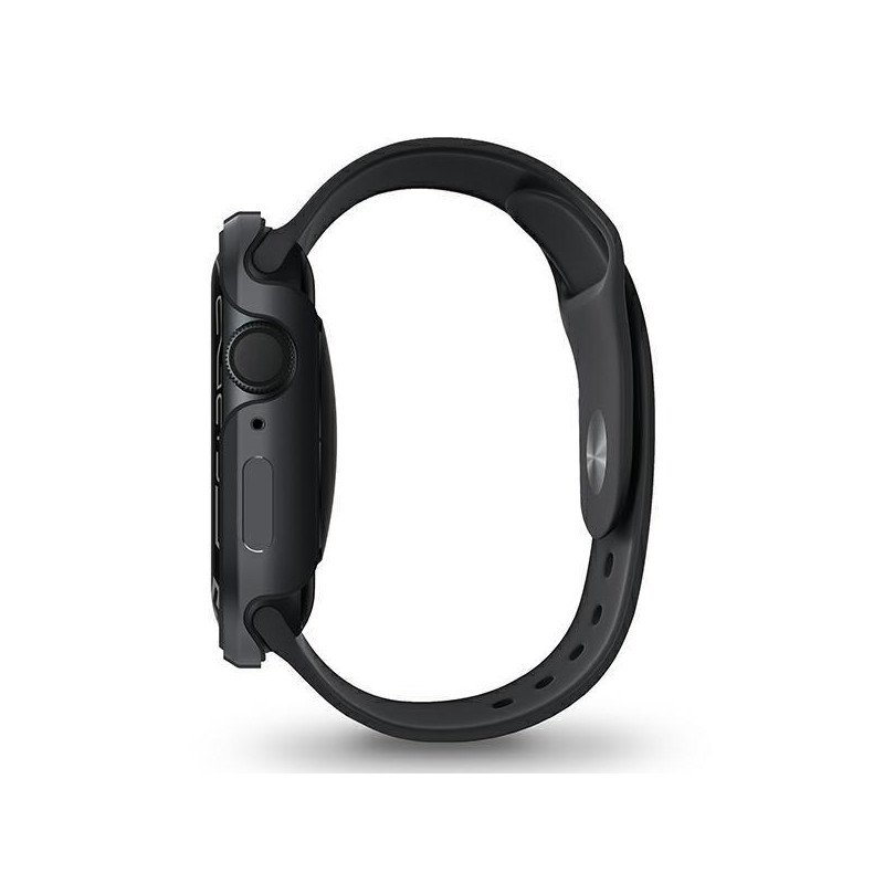 UNIQ dėklas Valencia Apple Watch Series 4/ 5/ 6/ 7/ 8/ SE/ SE2 45/ 44mm. grafitas/ grafitas