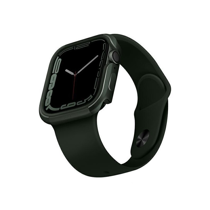 UNIQ Valencia dėklas, skirtas Apple Watch 4/ 5/ 6/ 7/ 8/ SE/ SE2 45/ 44mm – žalias