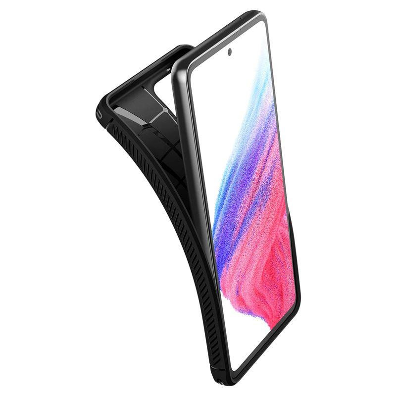 Spigen Rugged Armor dėklas, skirtas Samsung Galaxy A53 5G - matinė juoda