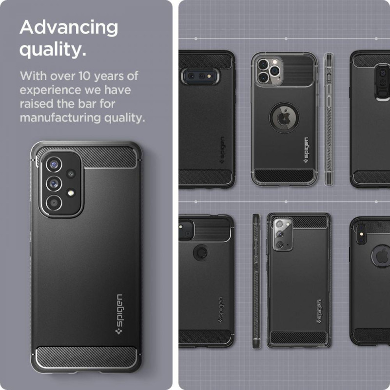 Spigen Rugged Armor dėklas, skirtas Samsung Galaxy A53 5G - matinė juoda