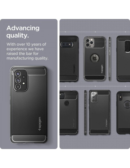 Spigen Rugged Armor dėklas, skirtas Samsung Galaxy A53 5G - matinė juoda Spigen Rugged Armor dėklas, skirtas Samsung Galaxy A53 5G - matinė juoda