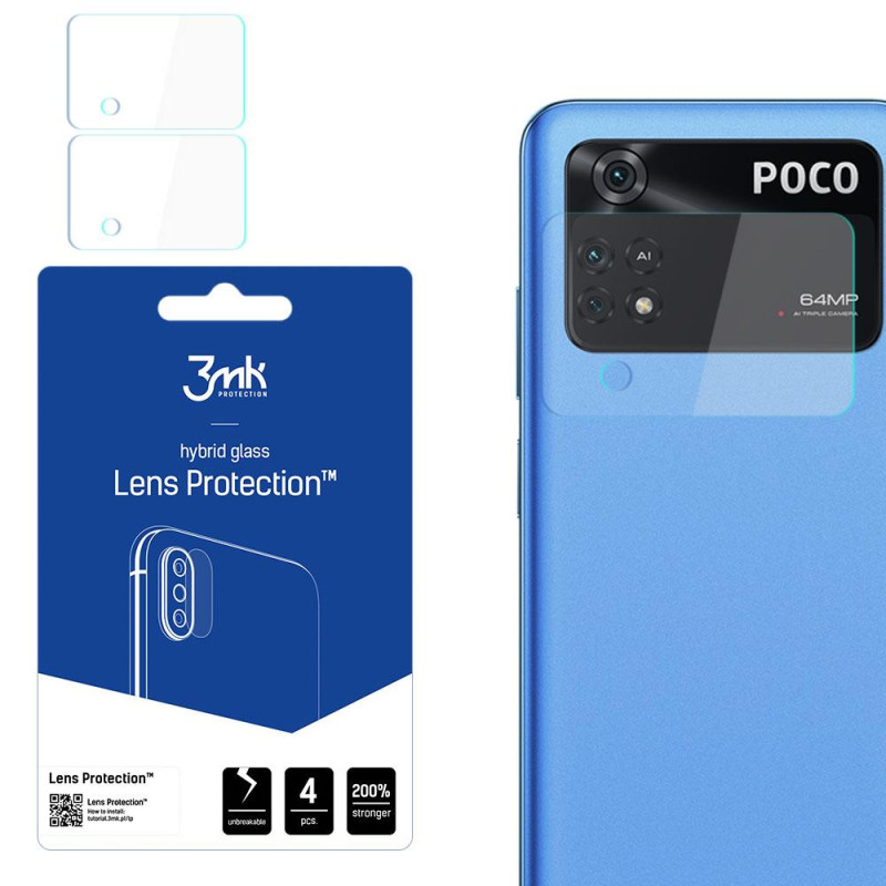 3mk Lens Protection™ hibridinis fotoaparato stiklas, skirtas Xiaomi Poco M4 Pro
