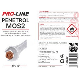 Stipriai įsiskverbiantis rūdžių valiklis PENETROL MoS2 PRO-LINE purškiklis 400ml
