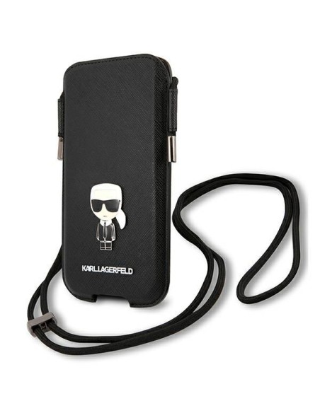 Karl Lagerfeld Saffiano Ikonik Karl 6,7& 39 & 39 rankinė - juoda Karl Lagerfeld Saffiano Ikonik Karl 6,7& 39 & 39 rankinė - juoda