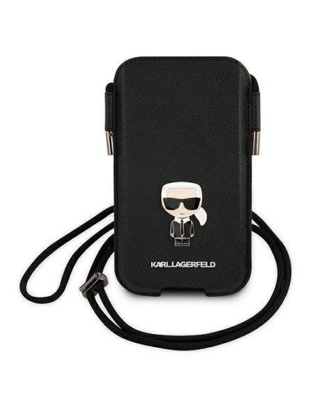 Karl Lagerfeld Saffiano Ikonik Karl 6,7& 39 & 39 rankinė - juoda Karl Lagerfeld Saffiano Ikonik Karl 6,7& 39 & 39 rankinė - juoda