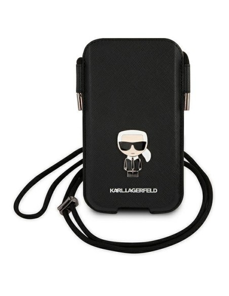 Karl Lagerfeld Saffiano Ikonik Karl 6.1& 39 & 39 rankinė - juoda Karl Lagerfeld Saffiano Ikonik Karl 6.1& 39 & 39 rankinė - juoda
