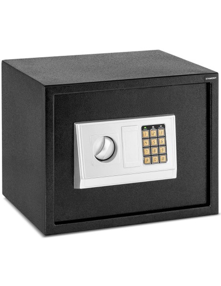 Namų elektroninis seifas kodui ir raktui 38x30x30 cm Namų elektroninis seifas kodui ir raktui 38x30x30 cm