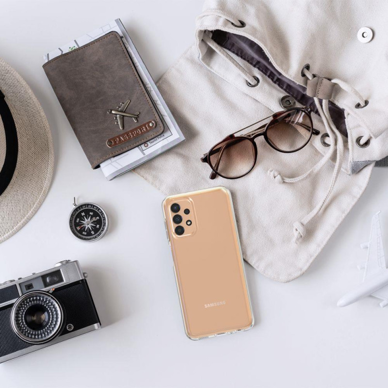 Spigen Skystųjų kristalų dėklas, skirtas Samsung Galaxy A13 4G / LTE - skaidrus