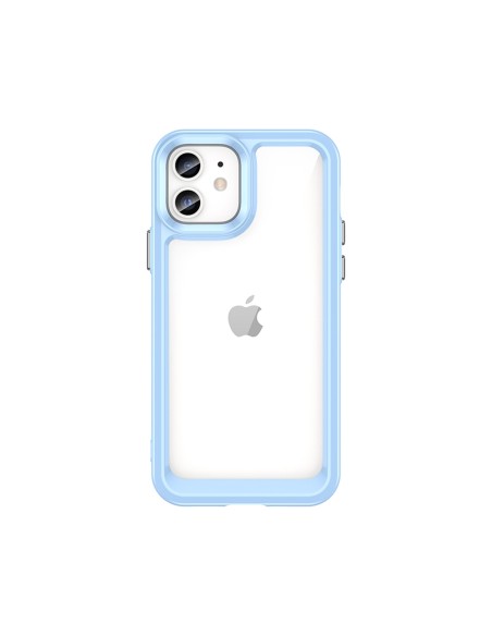Outer Space Case dėklas skirtas iPhone 12, kietas dangtelis su gelio rėmeliu, mėlynas Outer Space Case dėklas skirtas iPhone 12, kietas dangtelis su gelio rėmeliu, mėlynas