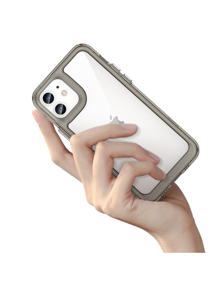 Outer Space Case dėklas skirtas iPhone 12, kietas dangtelis su gelio rėmeliu, mėlynas Outer Space Case dėklas skirtas iPhone 12, kietas dangtelis su gelio rėmeliu, mėlynas