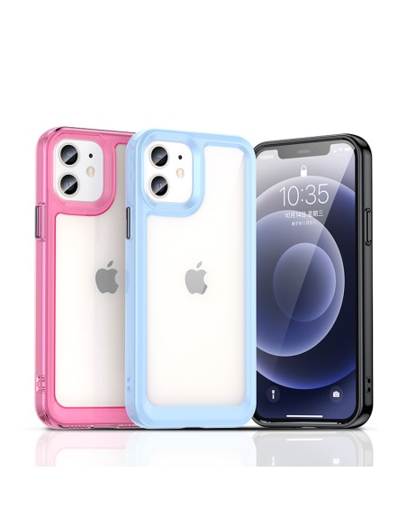 Outer Space Case dėklas skirtas iPhone 12, kietas dangtelis su gelio rėmeliu, mėlynas Outer Space Case dėklas skirtas iPhone 12, kietas dangtelis su gelio rėmeliu, mėlynas