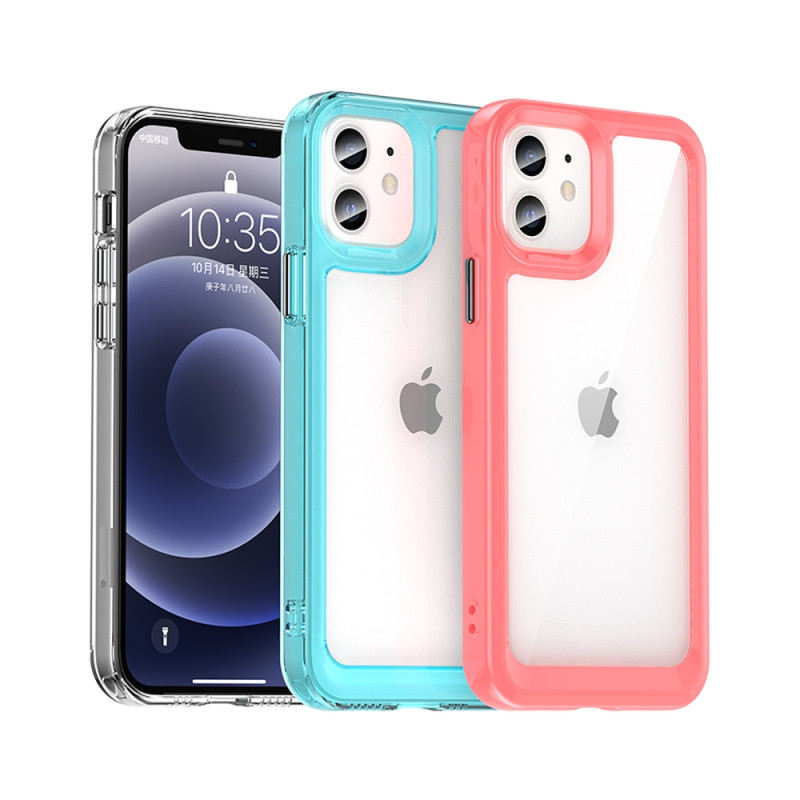 Outer Space Case dėklas skirtas iPhone 12, kietas dangtelis su gelio rėmeliu, mėlynas