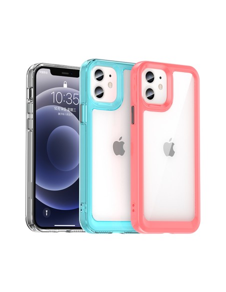 Outer Space Case dėklas skirtas iPhone 12, kietas dangtelis su gelio rėmeliu, mėlynas Outer Space Case dėklas skirtas iPhone 12, kietas dangtelis su gelio rėmeliu, mėlynas