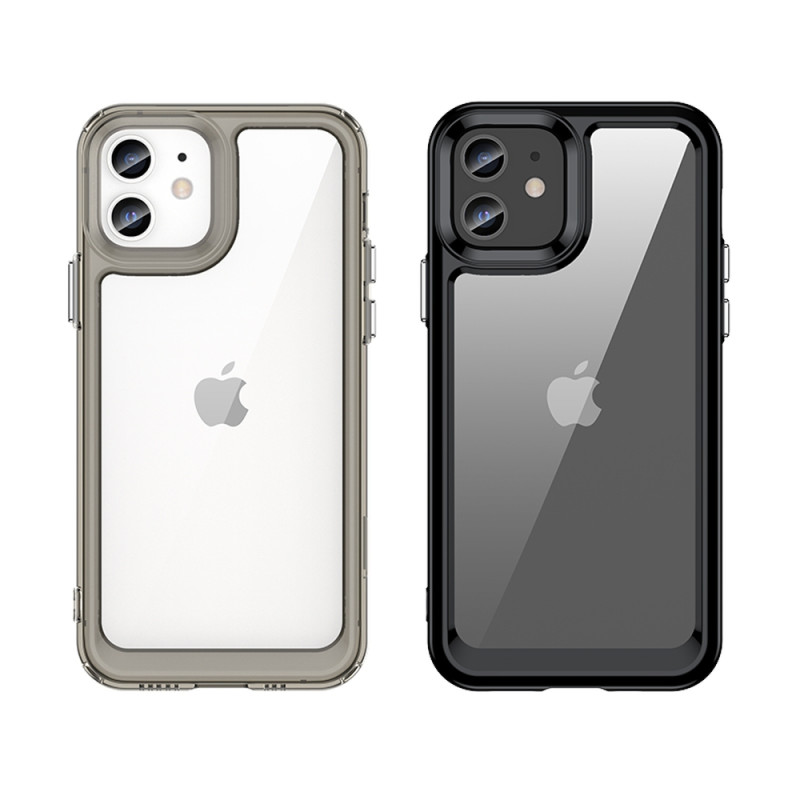 Outer Space Case dėklas skirtas iPhone 12, kietas dangtelis su gelio rėmeliu, mėlynas