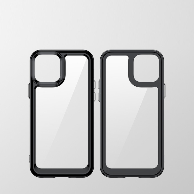 Outer Space Case dėklas skirtas iPhone 12, kietas dangtelis su gelio rėmeliu, mėlynas