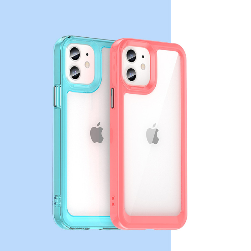 Outer Space Case dėklas skirtas iPhone 12, kietas dangtelis su gelio rėmeliu, mėlynas