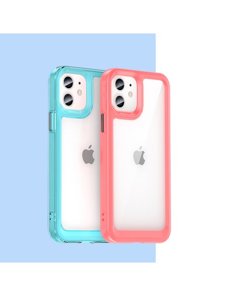 Outer Space Case dėklas skirtas iPhone 12, kietas dangtelis su gelio rėmeliu, mėlynas Outer Space Case dėklas skirtas iPhone 12, kietas dangtelis su gelio rėmeliu, mėlynas