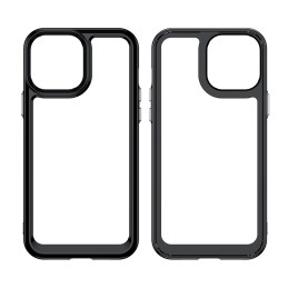 Outer Space Case dėklas skirtas iPhone 12 Pro Max, kietas dangtelis su gelio rėmeliu, raudonas