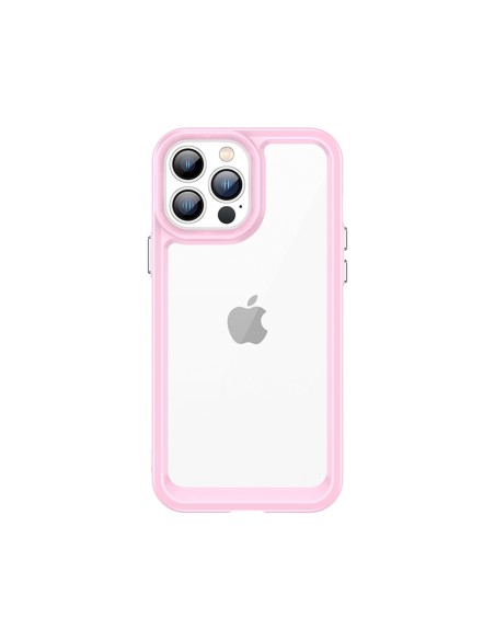 Outer Space Case dėklas skirtas iPhone 12 Pro Max, kietas dangtelis su gelio rėmeliu, rožinis Outer Space Case dėklas skirtas iPhone 12 Pro Max, kietas dangtelis su gelio rėmeliu, rožinis