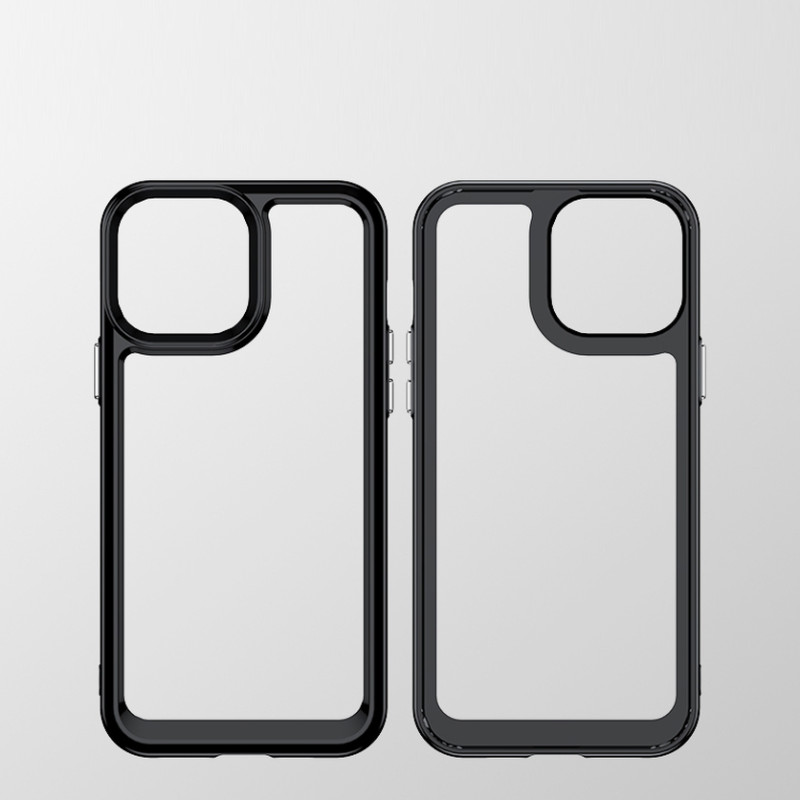 Outer Space Case dėklas skirtas iPhone 13 Pro, kietas dangtelis su gelio rėmeliu, raudonas