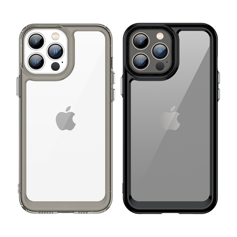 Outer Space Case dėklas skirtas iPhone 13 Pro, kietas dangtelis su gelio rėmeliu, raudonas