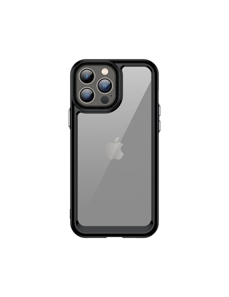 Outer Space Case dėklas skirtas iPhone 13 Pro Max, standus dangtelis su gelio rėmeliu, juodas Outer Space Case dėklas skirtas iPhone 13 Pro Max, standus dangtelis su gelio rėmeliu, juodas