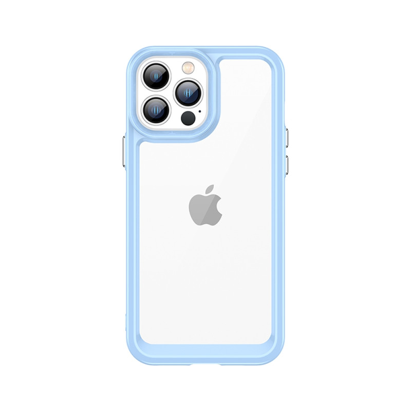 Outer Space Case dėklas skirtas iPhone 13 Pro Max, kietas dangtelis su gelio rėmeliu, mėlynas Outer Space Case dėklas skirtas iPhone 13 Pro Max, kietas dangtelis su gelio rėmeliu, mėlynas