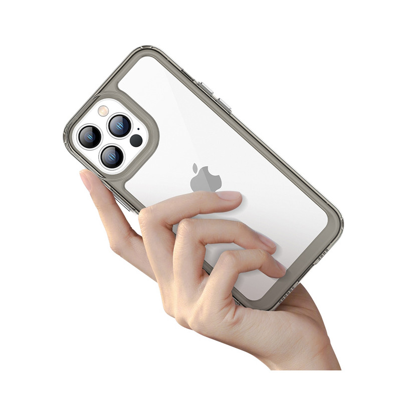 Outer Space Case dėklas skirtas iPhone 13 Pro Max, kietas dangtelis su gelio rėmeliu, mėlynas