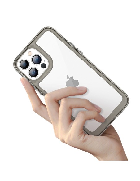 Outer Space Case dėklas skirtas iPhone 13 Pro Max, kietas dangtelis su gelio rėmeliu, mėlynas