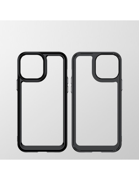 Outer Space Case dėklas skirtas iPhone 13 Pro Max, kietas dangtelis su gelio rėmeliu, mėlynas