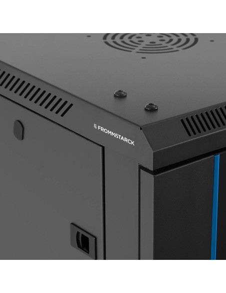 19'' 15U IP20 pakabinamas serveris RACK spinta iki 60 kg 60x45x87 cm JUODA