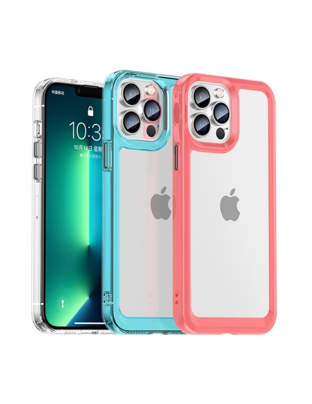 Outer Space Case dėklas skirtas iPhone 13 Pro Max, kietas dangtelis su gelio rėmeliu, mėlynas