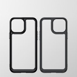 Outer Space Case dėklas skirtas iPhone 13 Pro Max, kietas dangtelis su gelio rėmeliu, raudonas