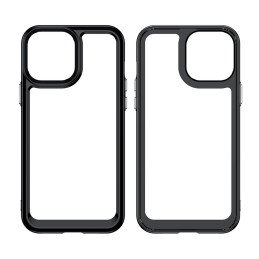 Outer Space Case dėklas skirtas iPhone 13 Pro Max, kietas dangtelis su gelio rėmeliu, raudonas