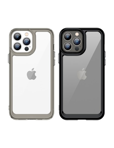 Outer Space Case dėklas skirtas iPhone 13 Pro Max, kietas dangtelis su gelio rėmeliu, raudonas