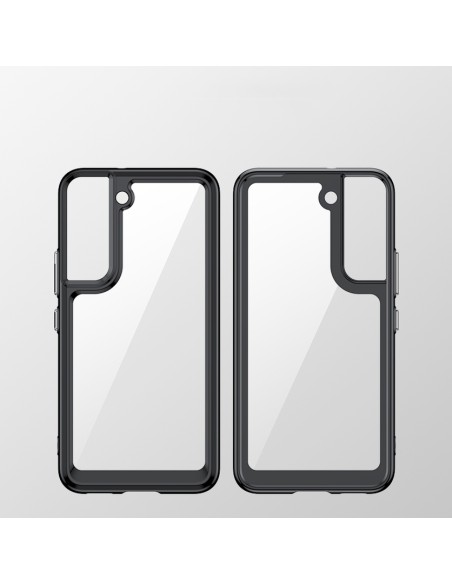 „Oper Space Case“ dėklas, skirtas Samsung Galaxy S22+ (S22 Plus) kietu dangteliu su permatomu gelio rėmeliu