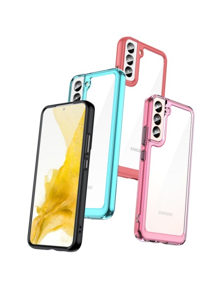 „Oper Space Case“ dėklas, skirtas Samsung Galaxy S22+ (S22 Plus) kietu dangteliu su permatomu gelio rėmeliu