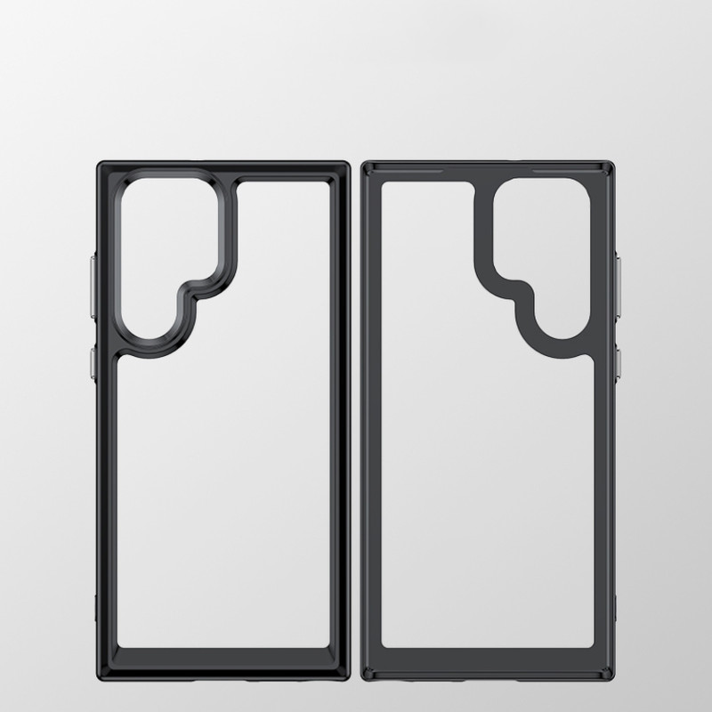 Outer Space Case dėklas, skirtas Samsung Galaxy S22 Ultra standus dangtelis su gelio rėmeliu, raudonas