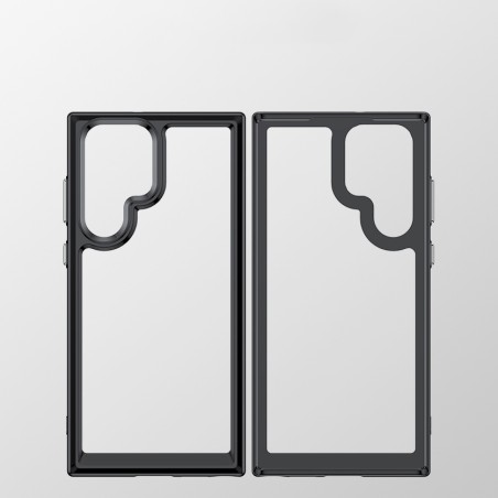 Outer Space Case dėklas, skirtas Samsung Galaxy S22 Ultra standus dangtelis su gelio rėmeliu, raudonas