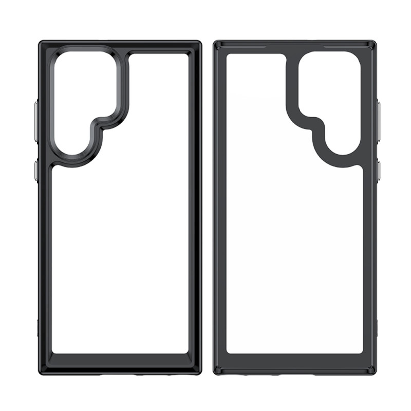 Outer Space Case dėklas, skirtas Samsung Galaxy S22 Ultra standus dangtelis su gelio rėmeliu, raudonas