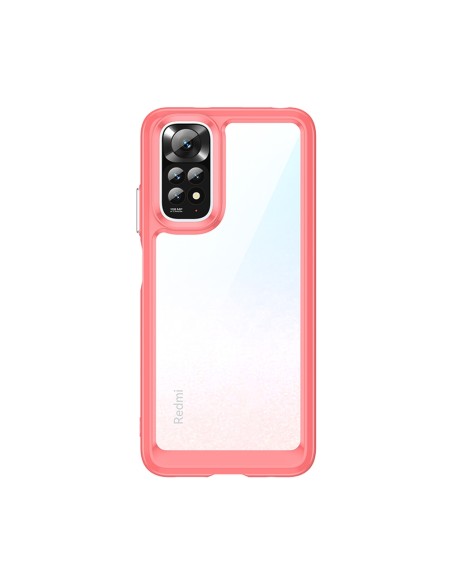 Outer Space Case dėklas Xiaomi Redmi Note 11 kietu dangteliu su gelio rėmeliu raudonu Outer Space Case dėklas Xiaomi Redmi Note 11 kietu dangteliu su gelio rėmeliu raudonu