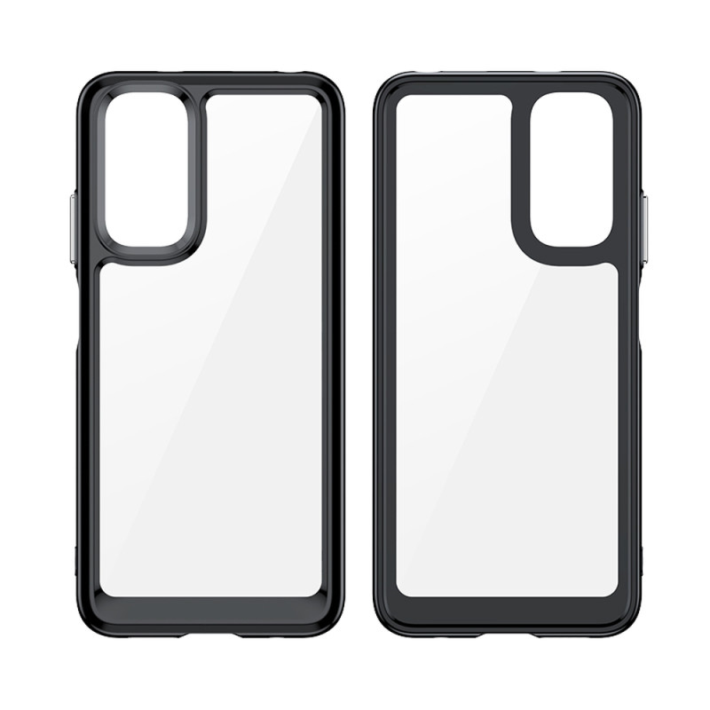 Outer Space Case dėklas Xiaomi Redmi Note 11 kietu dangteliu su gelio rėmeliu raudonu