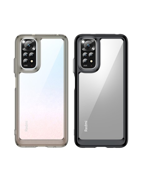 Outer Space Case dėklas Xiaomi Redmi Note 11 kietu dangteliu su gelio rėmeliu raudonu Outer Space Case dėklas Xiaomi Redmi Note 11 kietu dangteliu su gelio rėmeliu raudonu