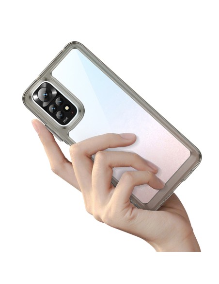 Outer Space Case dėklas Xiaomi Redmi Note 11 kietu dangteliu su gelio rėmeliu raudonu Outer Space Case dėklas Xiaomi Redmi Note 11 kietu dangteliu su gelio rėmeliu raudonu
