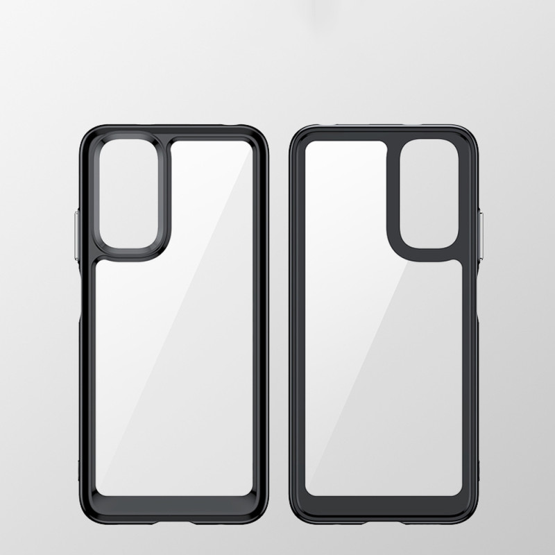 Outer Space Case dėklas Xiaomi Redmi Note 11 kietu dangteliu su gelio rėmeliu raudonu