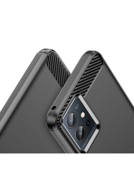Carbon Case lankstus dangtelis Vivo Y55 / Y75 / Y33s / iQOO Z6 / iQOO U5 juodas Carbon Case lankstus dangtelis Vivo Y55 / Y75 / Y33s / iQOO Z6 / iQOO U5 juodas