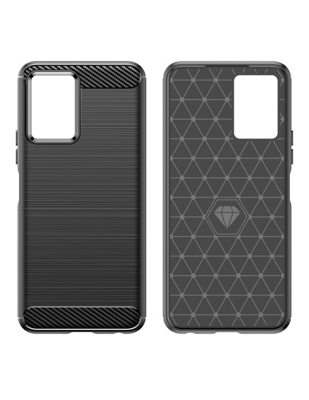 Carbon Case lankstus dangtelis Vivo Y55 / Y75 / Y33s / iQOO Z6 / iQOO U5 juodas Carbon Case lankstus dangtelis Vivo Y55 / Y75 / Y33s / iQOO Z6 / iQOO U5 juodas
