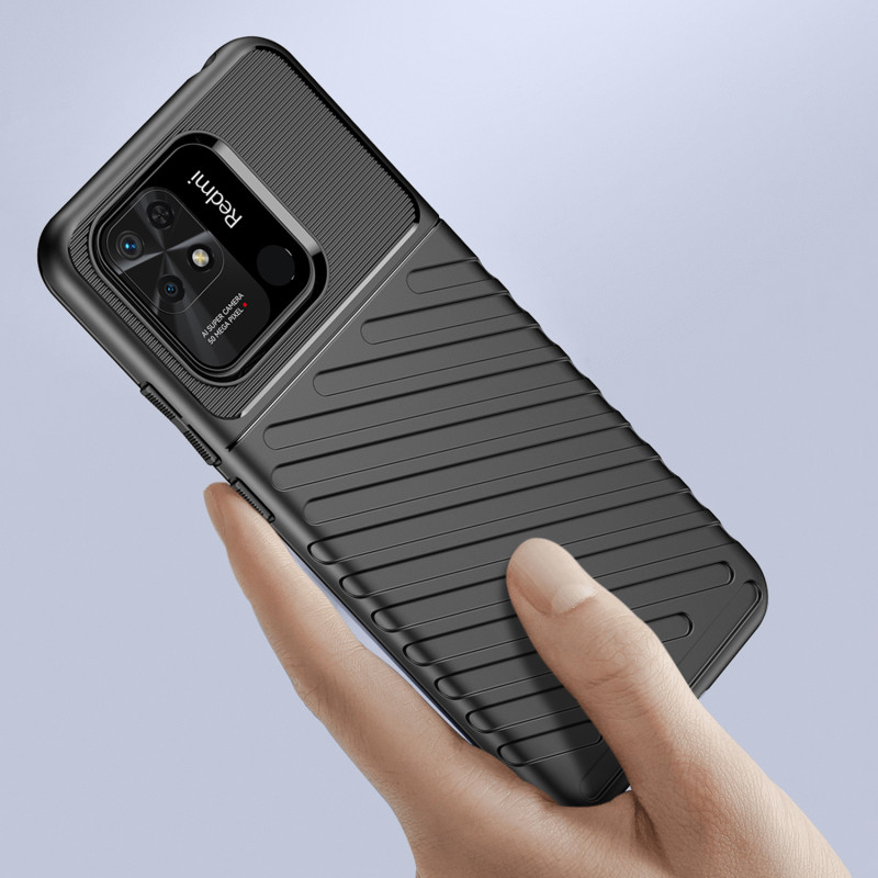 Thunder Case lankstus šarvuotas dėklas Xiaomi Redmi 10C juodas