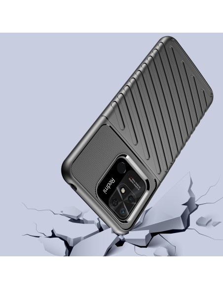 Thunder Case lankstus šarvuotas dėklas Xiaomi Redmi 10C juodas Thunder Case lankstus šarvuotas dėklas Xiaomi Redmi 10C juodas